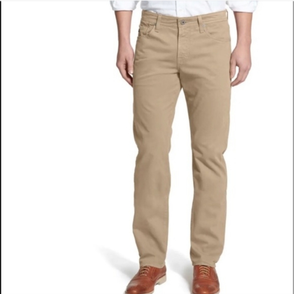 AG Adriano Goldschmied The Graduate Tailored Leg Pant 31 X 32 Khaki Beige